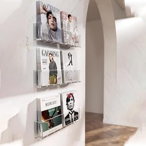 Présentoir mural transparent for magazines pour optimiser vos petits espaces