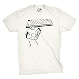 Crazy Dog T-Shirts Mens Escape Key Tshirt Funny Nerdy Computer Keyboard Tee for Guys (White) - M