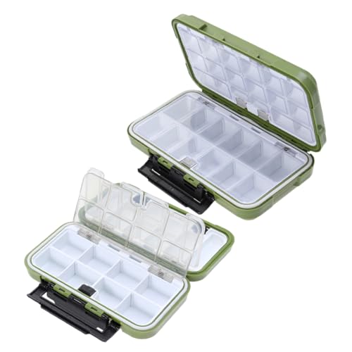 Boîtes de rangement appâts Toddmomy : lot de 2 organiseurs en plastique pour leurres de pêche