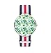 Relojes de pulsera de cactus de acuarela, diseño elegante, ultra delgado, esfera plateada adecuada para mujeres y hombres, ropa de vacaciones, plata, Nobleza de ocio