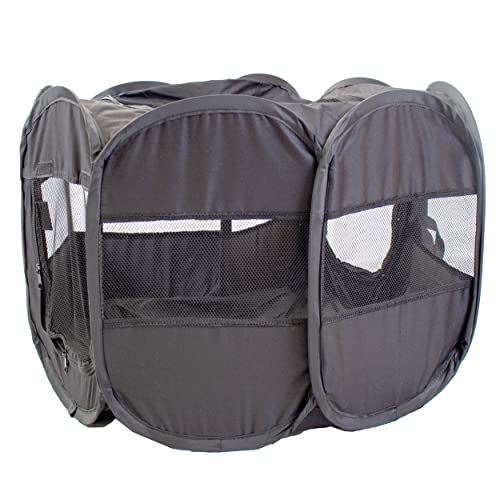 Lowander Welpenauslauf Hundestall XXL Hundelaufstall Hundekiste 110x110x61cm, für Hunde und Katzen Faltbarer mit Pop-up-System - inkl. Tragetasche Cover
