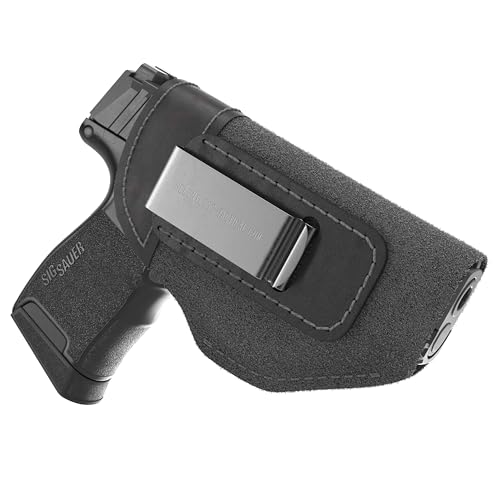 Made in USA - Suede Leather Concealed Carry Holster | Compatible with Glock 42 & 43 | Sig Sauer P365 | Springfield Hellcat | Ruger LC9, LC9s | Kahr CM9, MK9, PM9, | The Ultimate Suede IWB Holsters