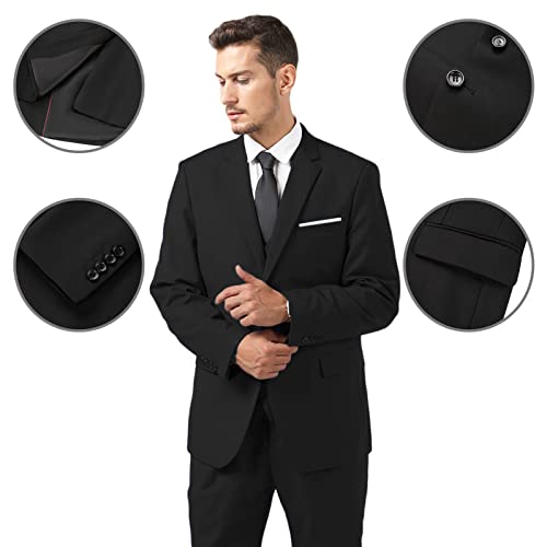 Mens 2 Piece Suit Slim Fit Business Wedding Party Tuxedo Dress Suits for Men Jacket and Pants Set3