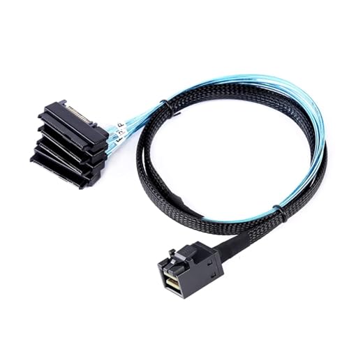Cable SFF-8643 a SFF-8482 con puerto SATA 0.5 m miniatura 5
