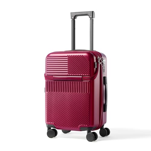 UrbanExplorer 20 Inch Top Opening Carry On Luggage With Wheels, Red