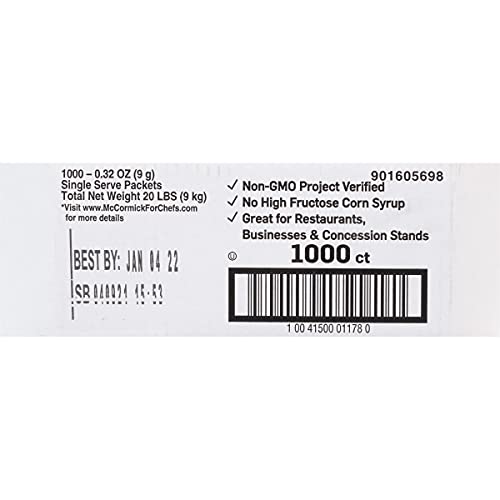 French's Tomato Ketchup Packets, 1000 Count - One Box Of 1000 Individual Ketchup Packets, Perfect For Takeout Orders And Condiment Stations #TOP3