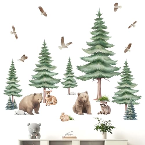 Vinilos decorativos grandes de árbol con osos