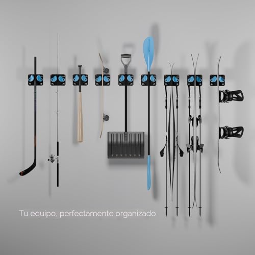 Miniatura 5 de Gravity Grabber Estante De Pared Para Esquí Y Snowboard - Compatible Con Cualquier Modelo De Esquí Y Snowboard - Seguro - 6x - Azul Verdoso