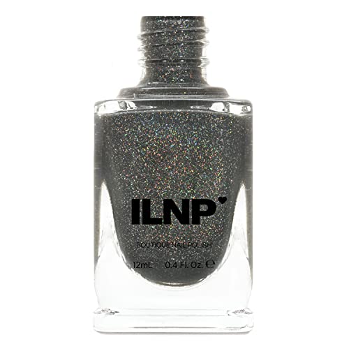 Image of ILNP La Catedral - Neutral Charcoal Grey Holographic Sheer Jelly Nail Polish