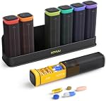 KOVIUU Organisateur hebdomadaire de pilules 3 Times par jour, grand quotidien Pill Box Case 7 Jours, Porte-conteneur de médecine de voyage avec compartiments séparés, Distributeur de vitamine pour les médicaments et suppléments, Noir
