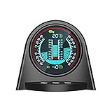 Hermoso diseño, fácil de instalar - El medidor de inclinación digital para coche GPS X94 es un instrumento multifuncional con un giroscopio multiaxial integrado y sistema GPS, y su forma exquisita y compacta puede coincidir con cualquier modelo de automóvil. Es fácil de instalar, frotar y usar.