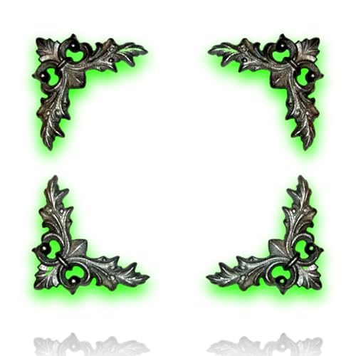 Déco fer Forgé-ROSACE FONTE DECORATION- H130 mm x 130 mm- Jeu de 4 PIECES- Porte Portail battant coulissant-2 Inserts Taraudés M5 Face Arriere- Usage...