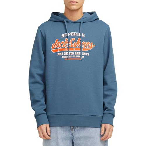 JACK & JONES JJELOGO Sudadera con Capucha 2 Col 24/25 Noos, Oceanview, M