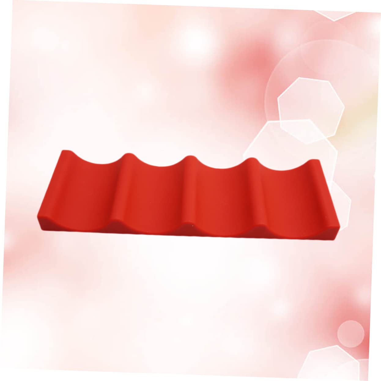 Mikinona Novelty Silicone Beverage Storage Rack Red Stacking Can Organizer for Fridge Pantry BBQ for Bottles Cans Party Bars Space-Saving Tool for Home Garage