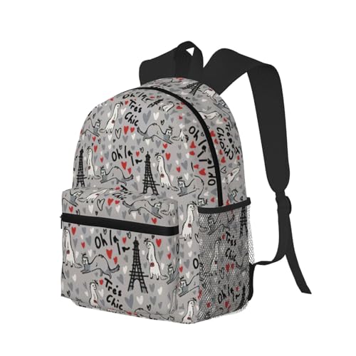 Sac à dos de voyage furet noir décontracté et polyvalent taille unique pour tous. - 2
