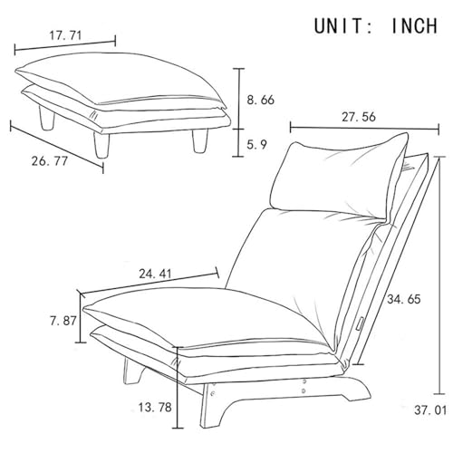 Sillón plegable metal y tela blanco miniatura 2