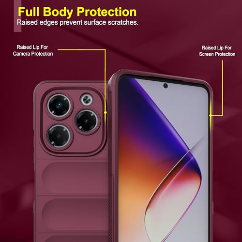 Image of Zapcase Back Case Cover for Infinix Note 40X 5G | Compatible for Infinix Note 40X 5G Back Cover | Liquid Silicon Magic Case with Camera Protection | Plum