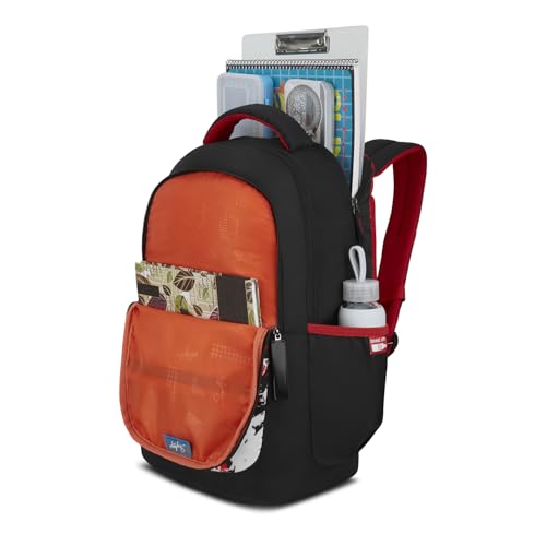 Image of Skybags Kenshi 34L Casual Backpack for Boys & Girls with 3 Compartments & Adjustable Shoulder Strap | Quick Access Front Pocket | Rain Cover | Perfect for School & Travel - Unisex