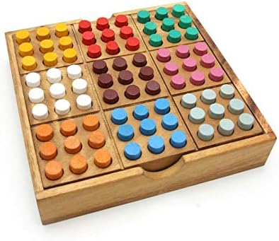 Kubiya Games | Colored Sudoku - Wooden Sudoku Board Game Set, Coding Puzzle, Logic Game, Coding Game for, Gift for mom, Challenge Puzzle, Table Game, Full Sudoku Set