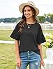 Womens Cold Shoulder Tops Summer Casual Short Slee... #3