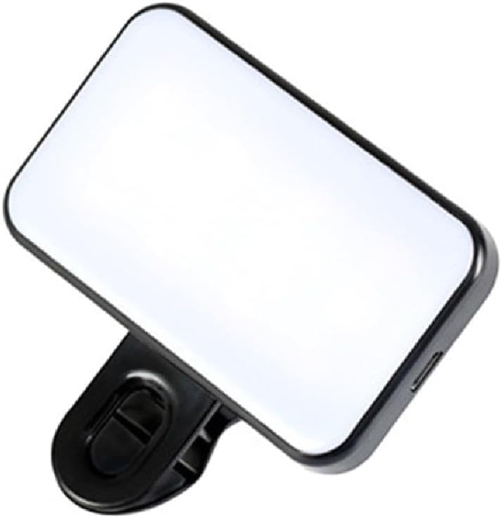 LED Fill Light Mini Video Light with Sturdy Mount 10 Gear Stepless Dimming for Photography/Cell Phones/Laptop LED Fill 3000-6500K for Photography
