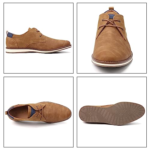 EliteLand Men's Dress Shoes, Mens Oxford Shoes, Leather Stylish Lace-up Wingtip Brogues, Business Casual Formal Derby Shoe by EliteLand - Image 5
