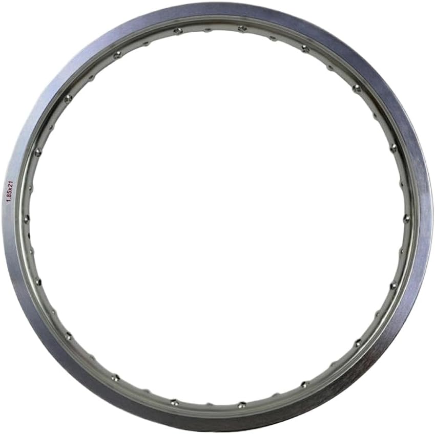 Motorcycle Wheel Rim 1.85x21 1.85 21 Inch Black Silver 36 Spokes Holes 6061 Aluminum(1 Pc Silver)