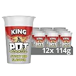 Pot Noodle Sticky Rib King Pot instant vegetarian snack quick to make noodles 12x 114 g