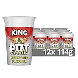 Pot Noodle Sticky Rib King Pot instant vegan* snack quick to make noodles 12x 114 g