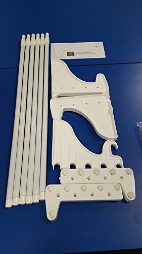 Ez Shelf Diy Expandable Closet Shelf & Rod - 42” - 75” - White - Mounts To Back Wall (Floating) With 2 End Brackets -Easy To Install-Strong-Wire Shelving Alternative-Rod & Shelf Kit (Ezs-Scrw72-1-2) #TOP3