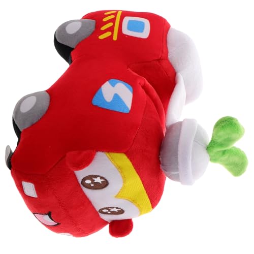 Peluche camion de pompiers rouge en coton souple pour enfant