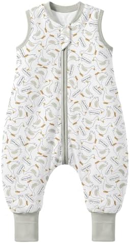 MIKAFEN Baby Schlafsack Winter mit Füßen 2.5 Tog Baumwolle Kinder winterschlafsack für Jungen und Mädchen 90/Höhe95-105cm,Kätzchen