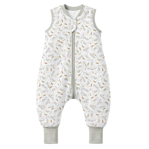 MIKAFEN Baby Winter Sleeping Bag with Feet,Cotton Kids Sleeping Bag 2.5Tog with Legs, Duck 90cm/3-4years