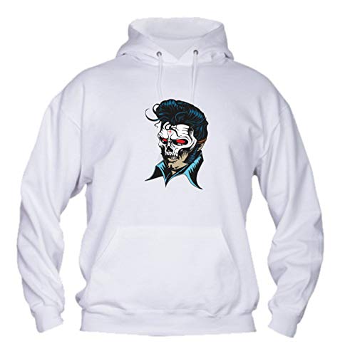  Felpa Uomo con Cappuccio Basic Top qualità Top vestibilità - H.isback - Divertente Humor Made in Italy (Bianco, XXL)
