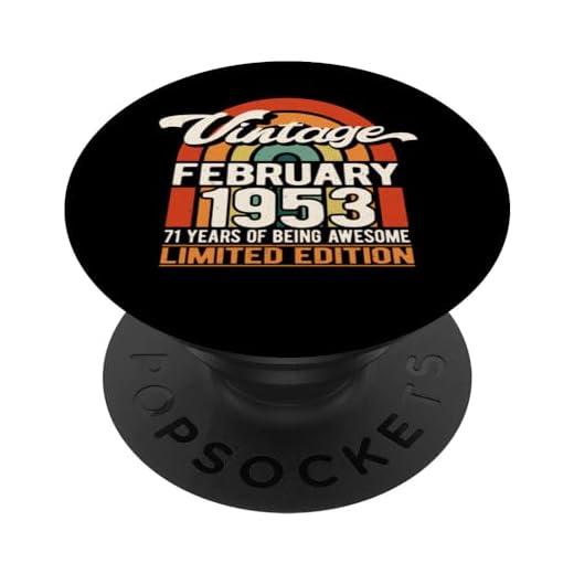 71 años de ser impresionante retro febrero 1953 71 cumpleaños PopSockets PopGrip Intercambiable
