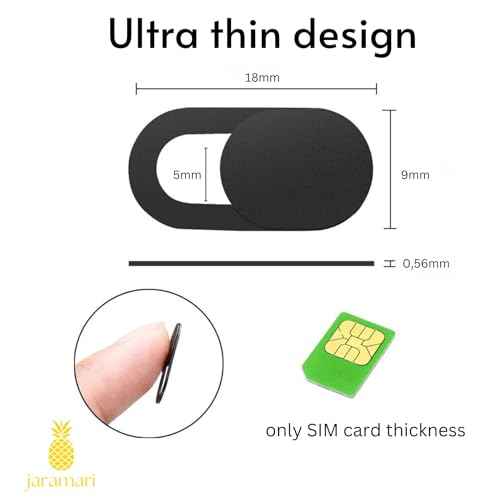 jaramari® 10x Cubierta Webcam Cover Ultra Fina – Tapa Cámara Portátil para Ordenadores, PC, Móviles, Tablets – Protector Cubre Webcam - Accesorio para Tapar la Cámara y Proteger la Privacidad (10) - imagen 2