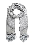 sciarpa pon pon guess Materiale: Sciarpa donna con pom pon - taglia Unica