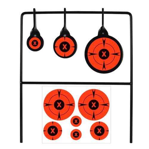 Highwild Triple Gong Spinner Target - Rated for .22 Rimfire Rifles and .22 Handguns - No Assembly...