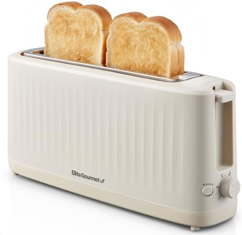 Elite Gourmet ECT2517C SLIMTOAST™ 2-Slice, Long Slot Toaster, Coo...