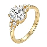 MoiuVieg Wedding Band 3CT Engagement Ring 925 Sterling Silver 14K Gold Plated Oval Cut Cubic Zirconia Oval CZ Eternity Wedding Band for Women Size 8