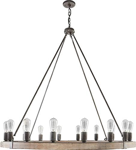 Capital Lighting 430501UW Austin Urban Industrial Ring Chandelier, 16-Light 960 Total Watts, 49" H x 48" W, Urban Wash