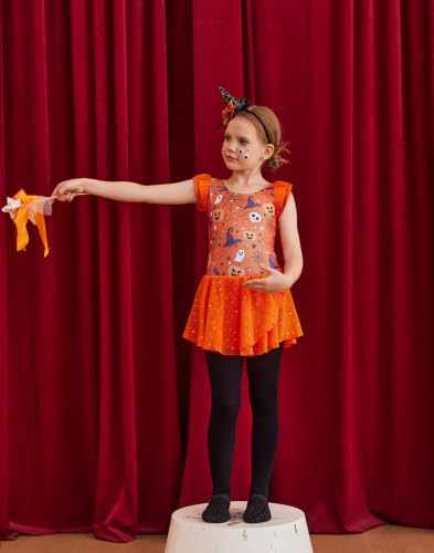 Image of Arshiner Girls Ruffle Sleeve Ballet Dance Dress Tutu Skirted Leotard