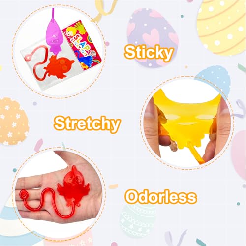 Easter Sticky Hands Toys Gifts for Kids,20 Pack Easter Egg Fillers Party Favors for Toddlers,Non Candy Easter Basket Pinata Goodie Gift Bags Stuffers,Classroom Prizes Treats Essentials for Boys Girls - image 4
