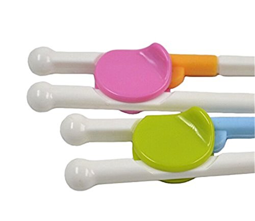 Wakaka 5 Pairs Chopsticks, Easy To Use Training Chopsticks For Children And Adults, Made With Non-Toxic Dishwasher-Safe Reusable Chopstick Set (Green And Pink) #TOP3