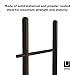 Umbra Hub Ladder – Adjustable Clothing Rack for Bedroom or Freestanding Towel Rack for Bathroom | Expands from 16 to 24 inches with 4 Notched Hooks, Black/Walnut
