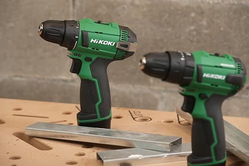 Image of HIKOKI DS12DE - Cordless Driver Drill, 12V With 10mm Keyless Drill Chuck, 2 Speed Gear, 30 Nm Tightening Torque, Built-In Led Light, 1 Kg, 2 Batteries, Charger & Carry Case Included