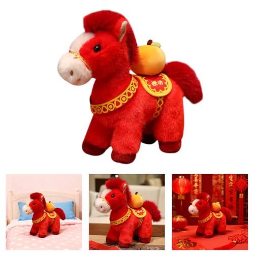 Cheval en peluche du Nouvel An chinois en coton pour décoration de maison - 2