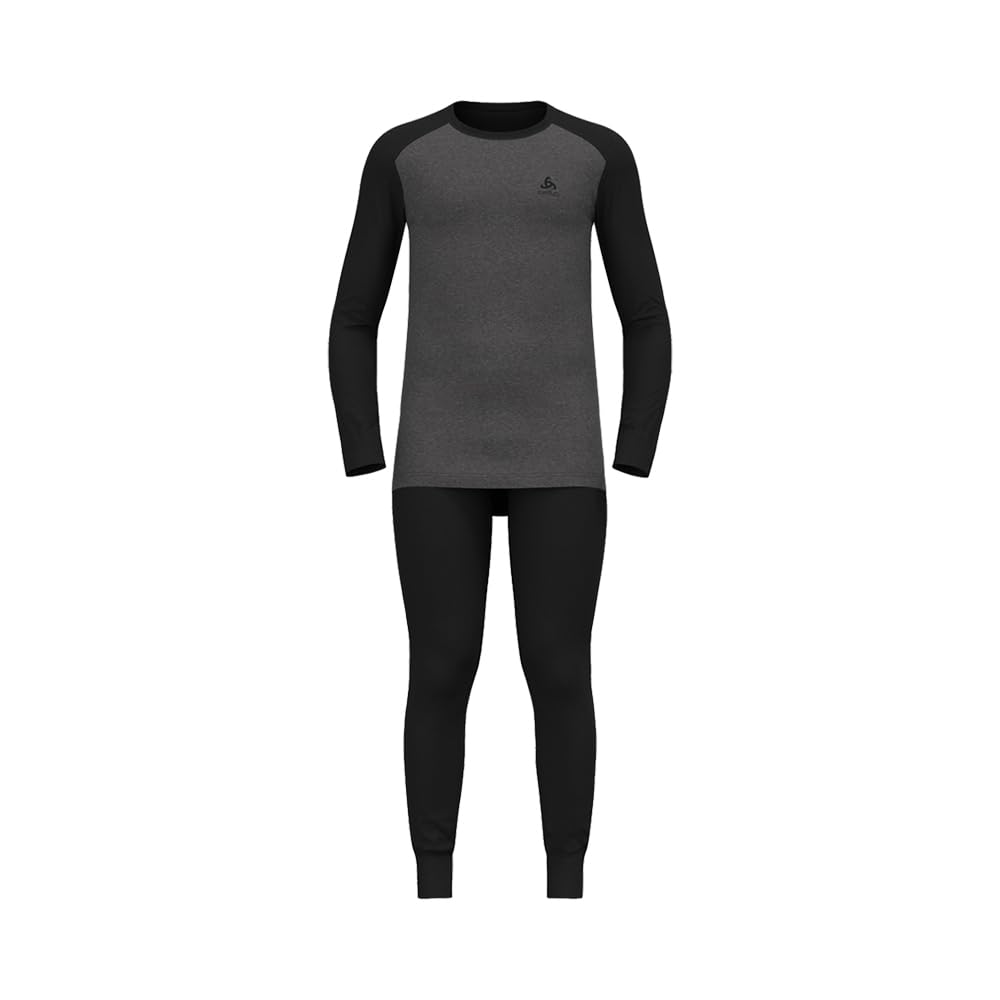 Odlo Conjunto Active Eco Warm de manga larga y pantalón 2025 negro/gris oscuro jaspeado
