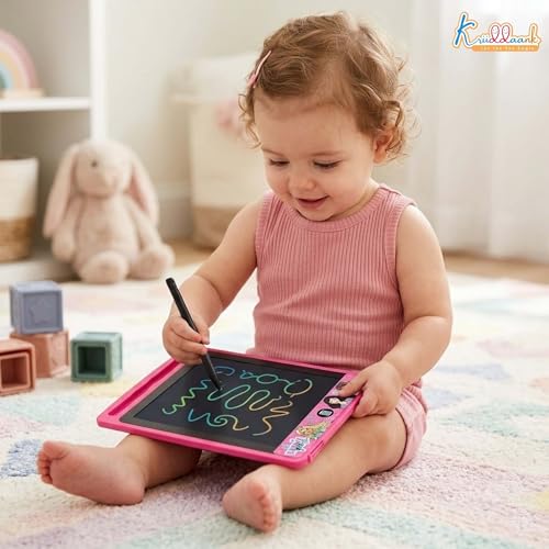 Image of Barbie LCD Writing Tablet for Kids -10-inch Portable Digital Drawing Pad, Pink Electronic E-Writer & Erasable Doodle Board, Eco-Friendly Educational Toy for Girls 3+, One-Key Clear Function