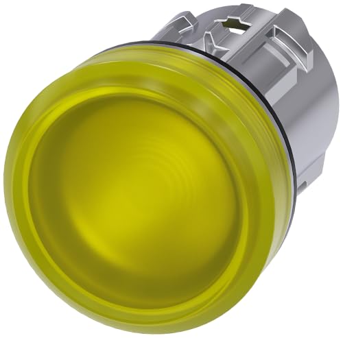 Siemens Sirius Atc – Lampada Segnalazione Rotondo Metallico/A Brillante Giallo Linse Glatt